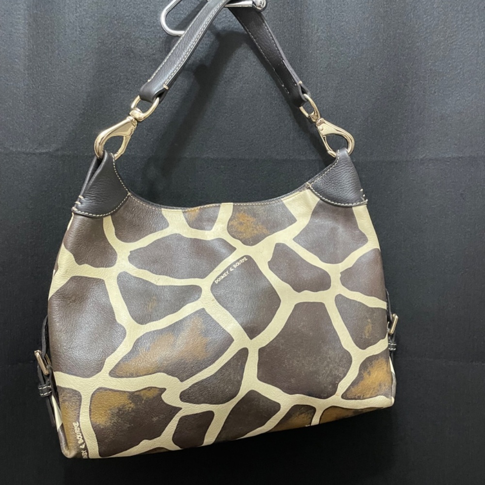 Dooney & Bourke giraffe print leather handbag - Picture 2 of 5